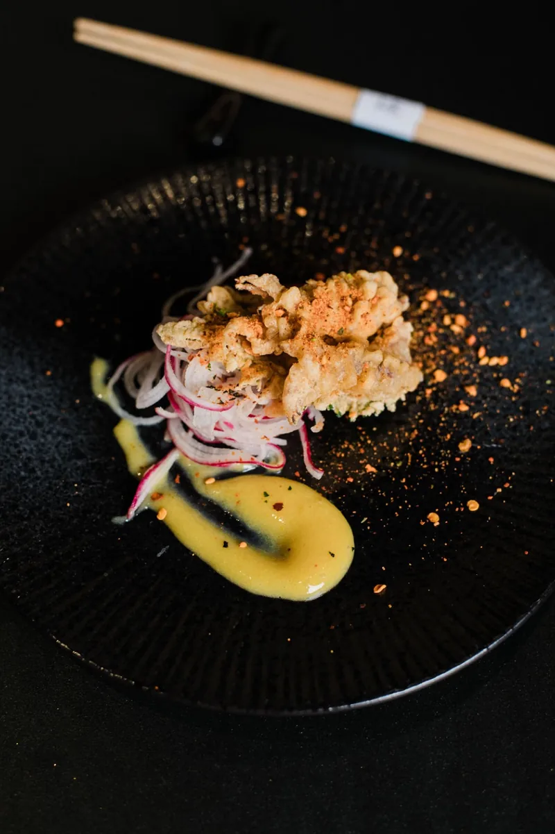 A composed omakase course
