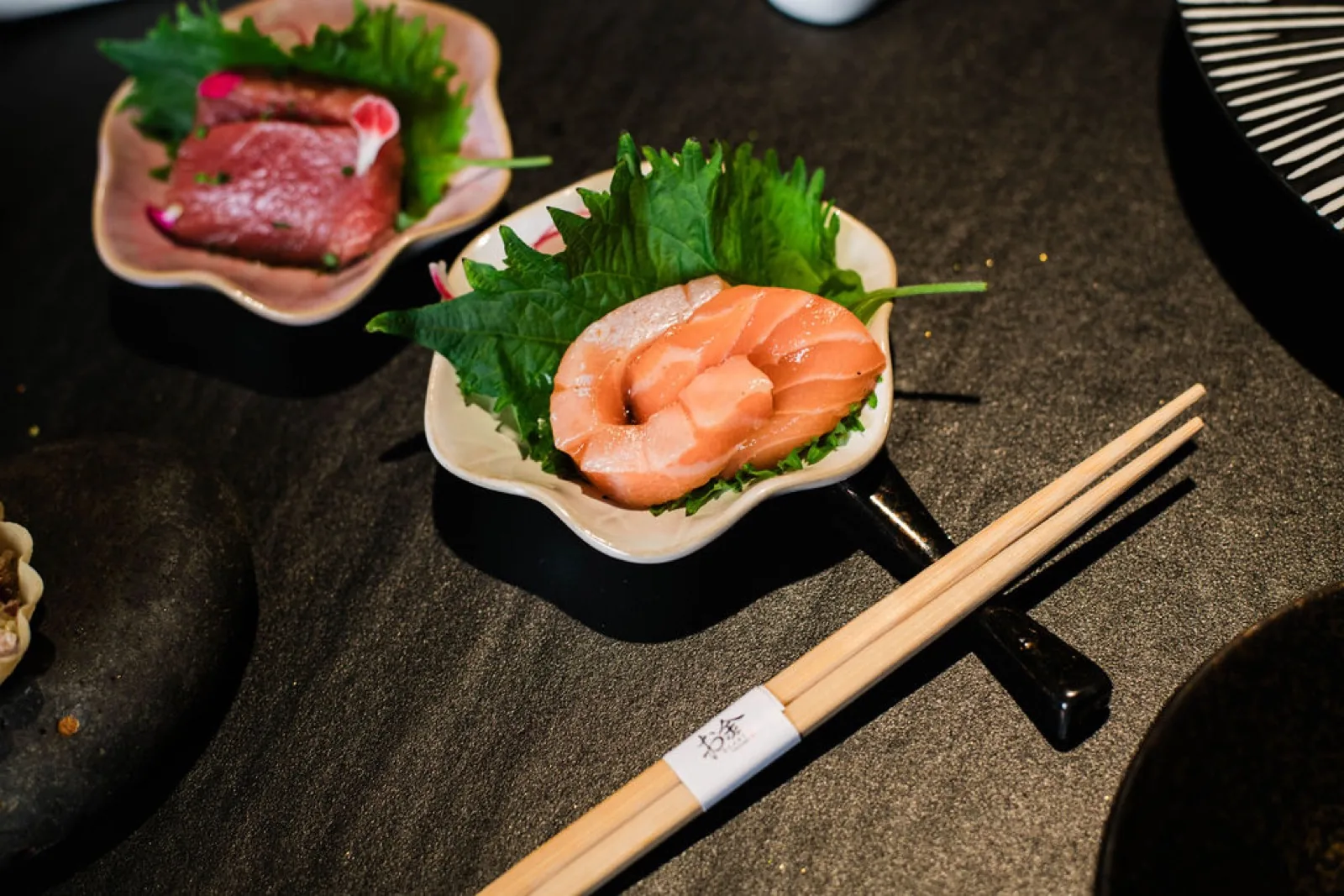 Sashimi and small plates at the counter