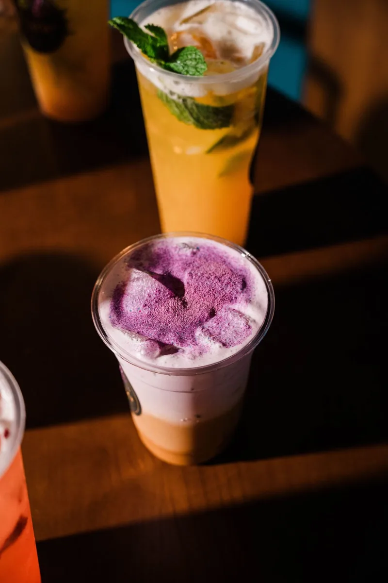 Ube cloud foam drink